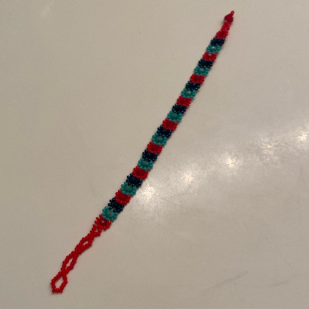 Huichol Beaded Flower Bracelet